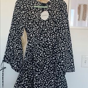 NWT leopard wrap dress